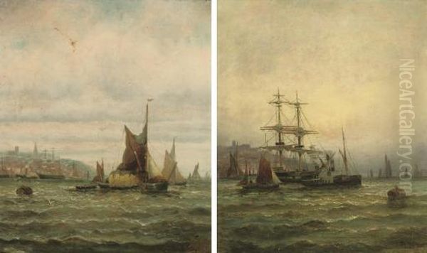 A Hay Barge And Other Shipping 
On The Medway; And Shipping On The Medway (both Illustrated) - view 1