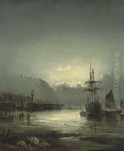 Whitby Harbour At Dusk