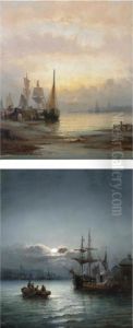 Moonlit Docks; Sunset On The Banks