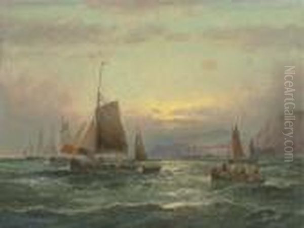 On The Medway At Dusk - view 1