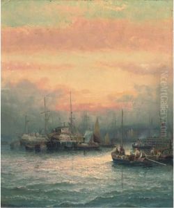 Hulks On The Medway At Dusk