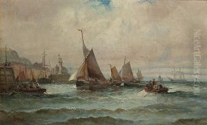 Fishing Boats Making For Harbour, Scarborough
