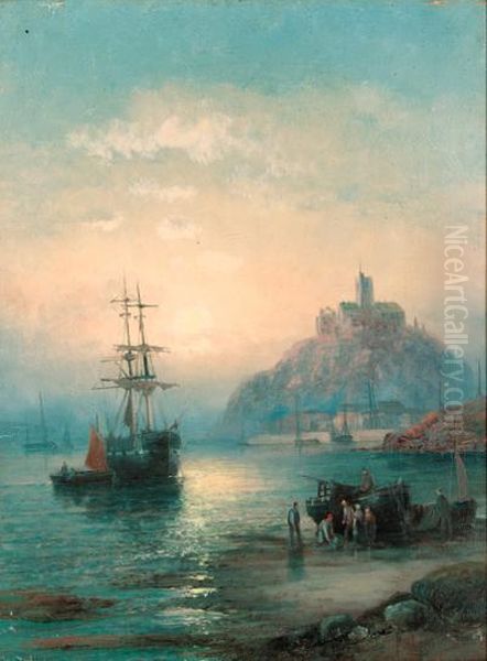 Fishing Boats Off Boulogne; And Mont St. Michel At Dusk - view 1