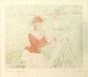 Femme Au Chevalet by William Georges Thornley