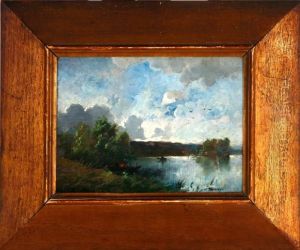 Evening Atmosphere By A Lake by William Georges Thornley