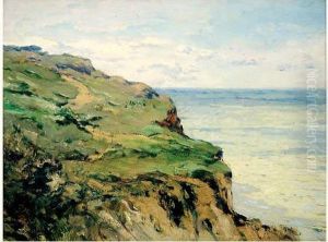 Chemin Cotier Au Bord D'une Falaise.