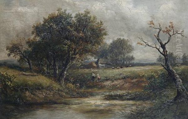 Figures By A Stream - view 1