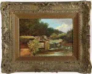 Spillway On A Country Stream