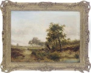 Figures Beside A Pond