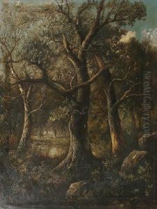 Figure By A Woodland Pool by Joseph Thors