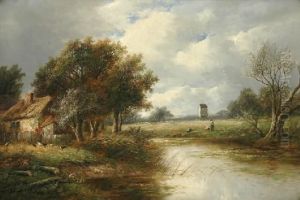 Landscape With Windmill by Joseph Thors
