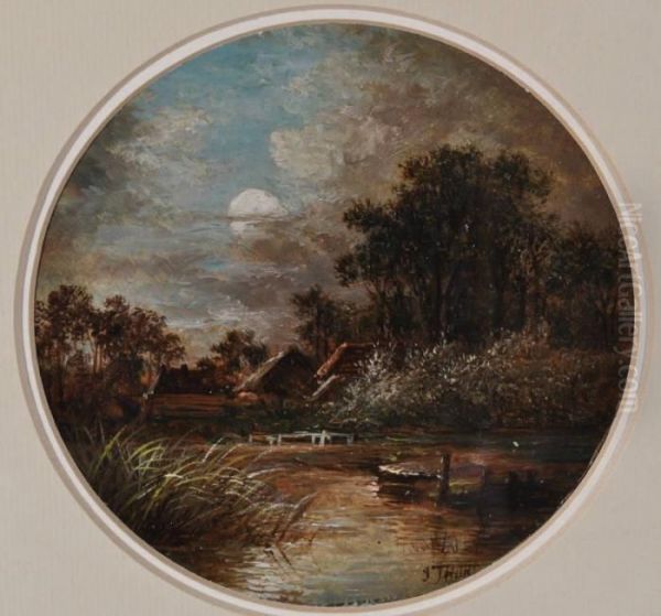 Rural River By Moonlight - view 1