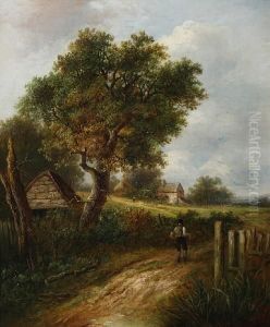 Figure On A Country Lane
