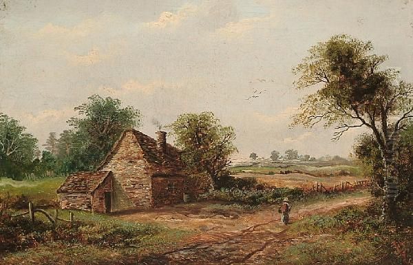 A Figure On A Country Lane - view 1