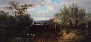 Angler By A Sluice Gate