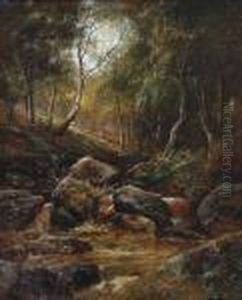 A Woodland Stream by Joseph Thors