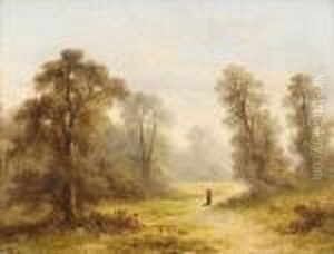 Bauerin Auf Einemfeldweg by Joseph Thors