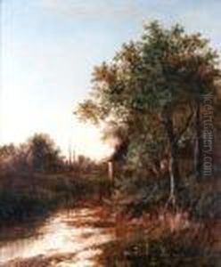 Landscape With Cottage By A Stream by Joseph Thors