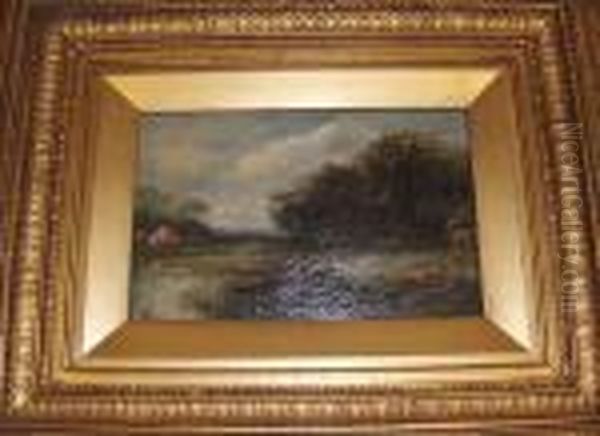 Figures In A River Landscape - view 1