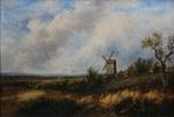 Figures Near A Windmill In An Extensivelandscape - view 1