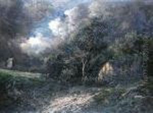 Wooded Landscape With Farmhouse by Joseph Thors