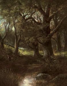 A Figure In A Wooded Landscape A Figure In A Wooded Landscape