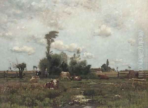 Cattle in a farm landscape - view 1
