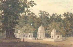 An Indian settlement at the edge of a jungle