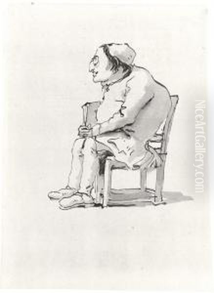 Caricature Of A Seated - view 1