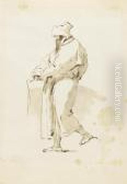 A Standing Figure, Seen In Profile - view 1