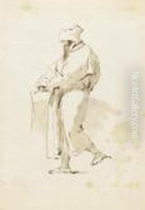 A Standing Figure, Seen In Profile