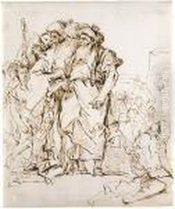 A Group Of Oriental Magicians And Other Figures