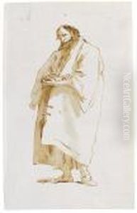 A Standing Bearded Man Wearing A Coat, Looking Left A Standing Bearded Man Wearing A Coat, Looking Left
