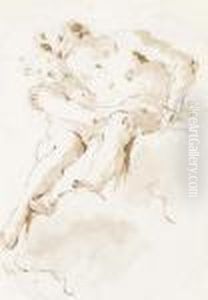 Time Embracing Beauty Black Chalk Time Embracing Beauty Black Chalk