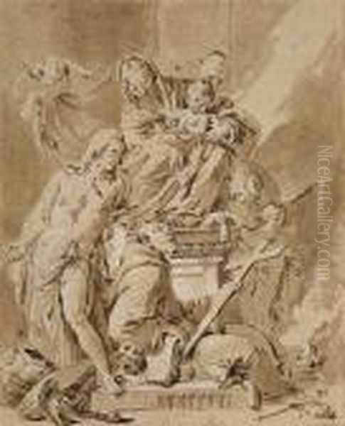 Madonna Mit Den Heiligensebastian Und Antonius - view 1