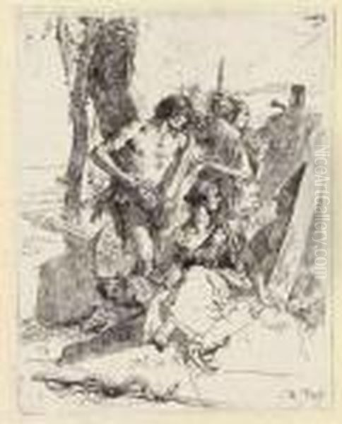 The Discovery Of The Tomb Of Punchinello, From: Scherzi Di Fantasia - view 1