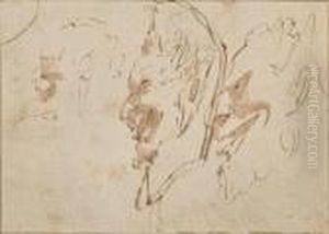 A Study Of A Grotesque by Giovanni Battista Tiepolo