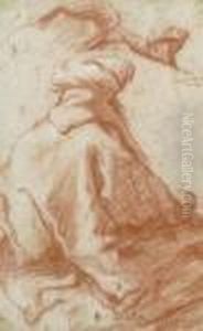 A Seated Oriental Man With A Turban, Seen
From The Rear by Giovanni Battista Tiepolo