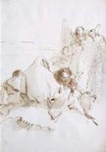 Adoration De L'enfant Jesus by Giovanni Battista Tiepolo