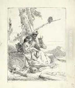 La Famiglia Del Contadino Orientale. by Giovanni Battista Tiepolo