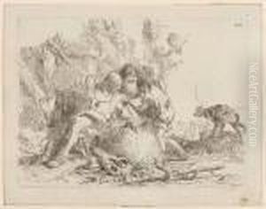 Due Maghi Ed Un Fanciullo by Giovanni Battista Tiepolo