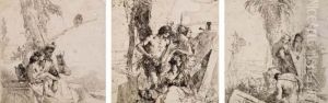 La Famiglia Del Contadino Orientale by Giovanni Battista Tiepolo