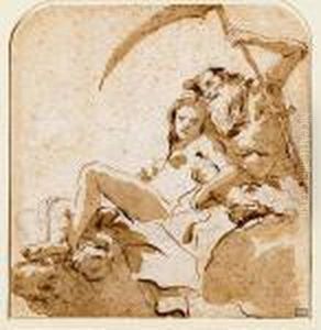 Time And Truth by Giovanni Battista Tiepolo