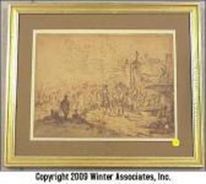 River Frontwith Multiple Figures