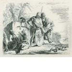 Lastrologo E Il Giovane Soldato (dalla Serie Dei Capricci, 1785c.a) by Giovanni Battista Tiepolo