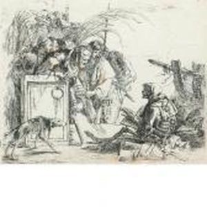 La Morte Da Udienza (dalla Serie Dei Capricci, 1749) by Giovanni Battista Tiepolo