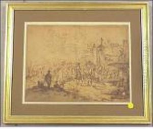 River Frontwith Multiple Figures