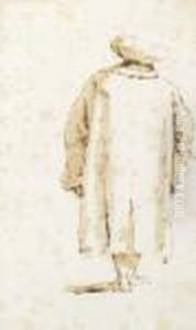 A Man Wearing A Turban, Seen From The Rear by Giovanni Battista Tiepolo