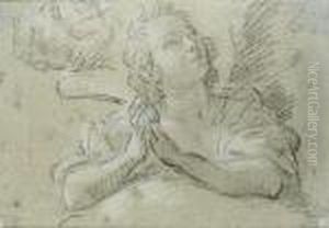 An Angel, Bust-length And Looking Up To The Right, With A Subsidiary Study Of A Head