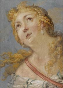 A Head Of A Lady by Giovanni Battista Tiepolo